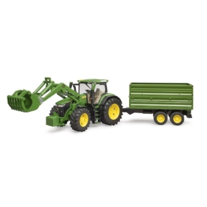Traktor John Deere 7R 350 sa utovarivačem i prikolicom