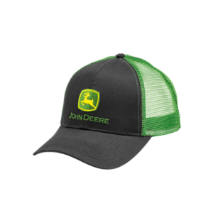 John Deere crni kačket sa zelenom mrežicom